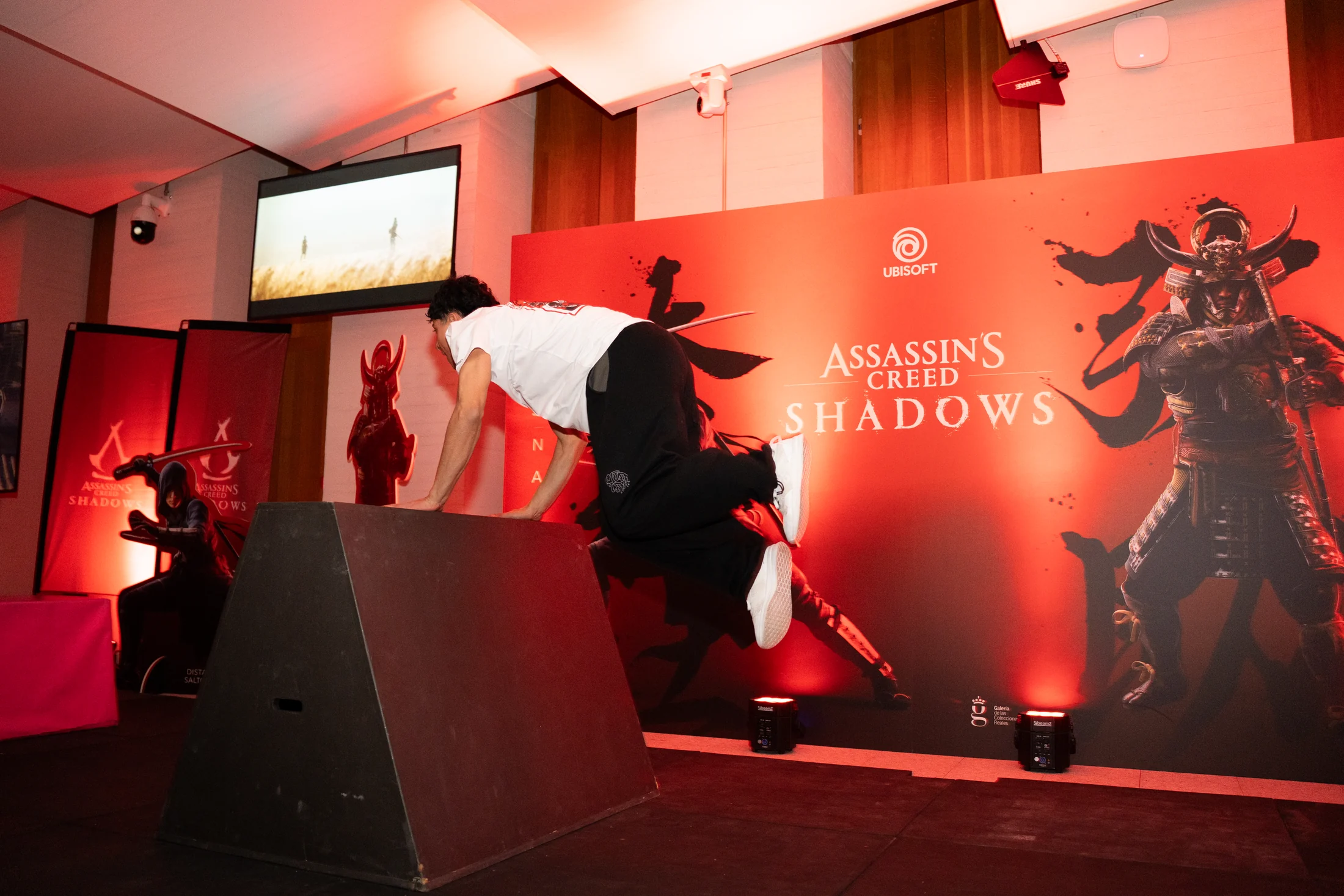 Acción de parkour en una activación de marca
