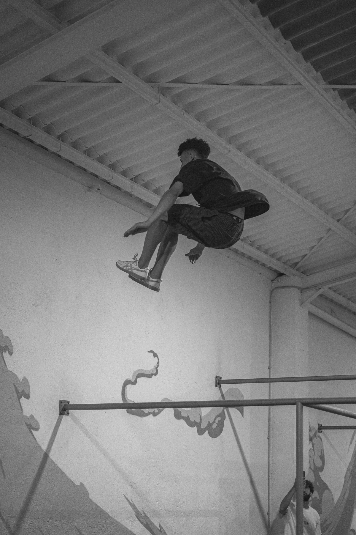 Salto durante una sesión de entrenamiento en La Nave