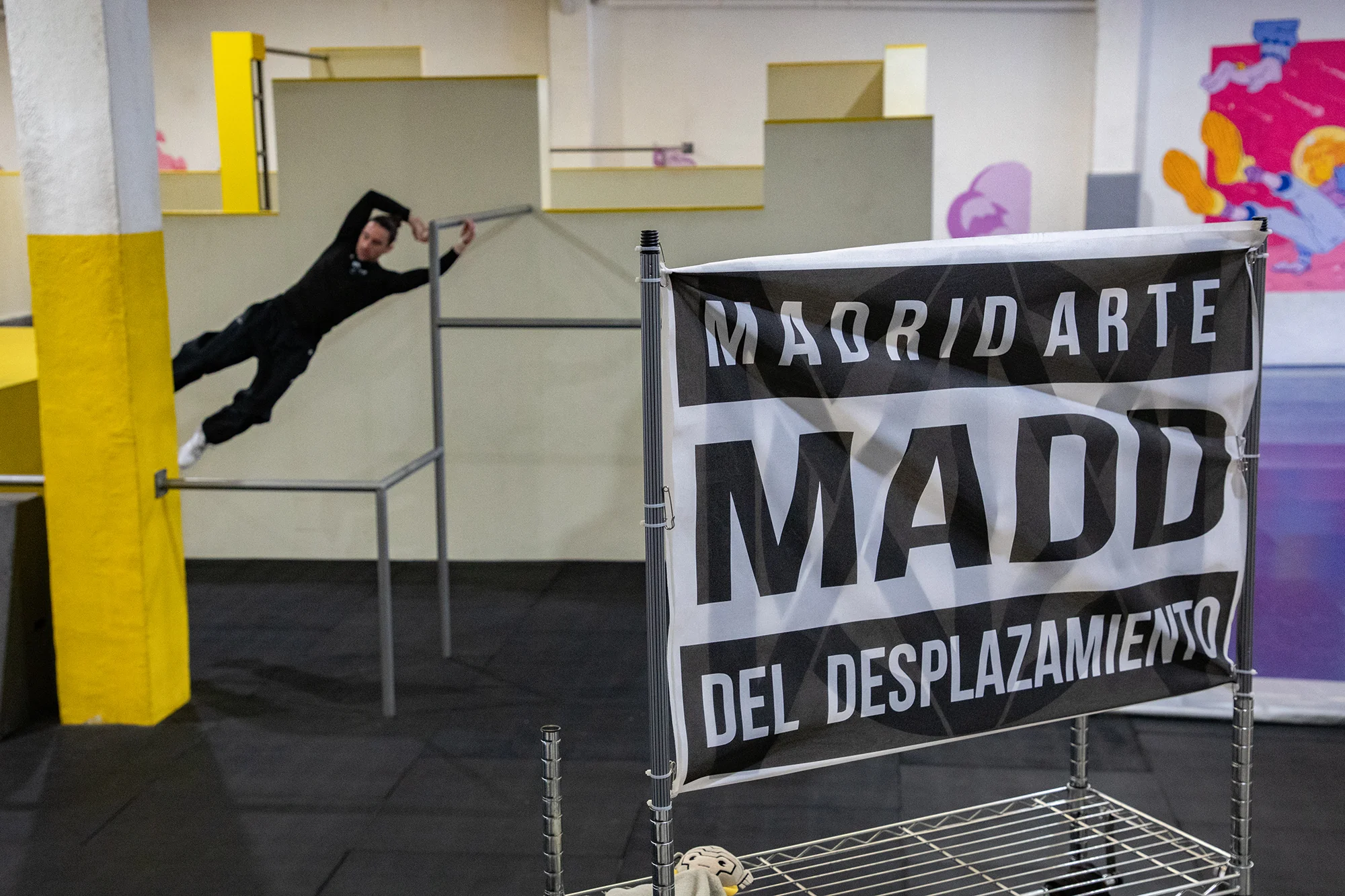 Entrenamiento junto a una referencia de MADD, comunidad de parkour en Madrid