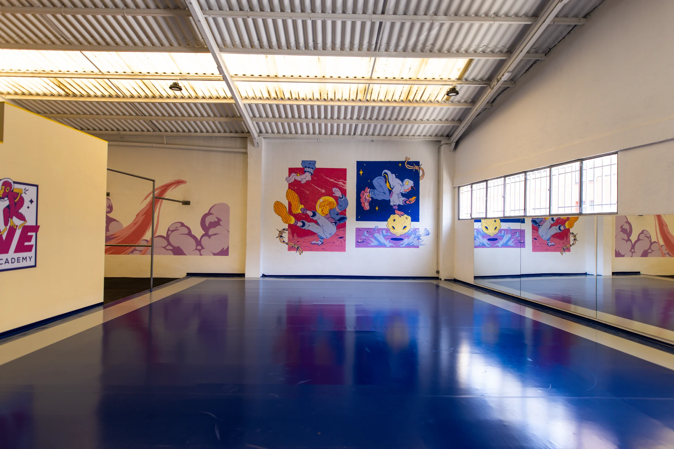 Sala diáfana de entrenamiento disponible en La Nave