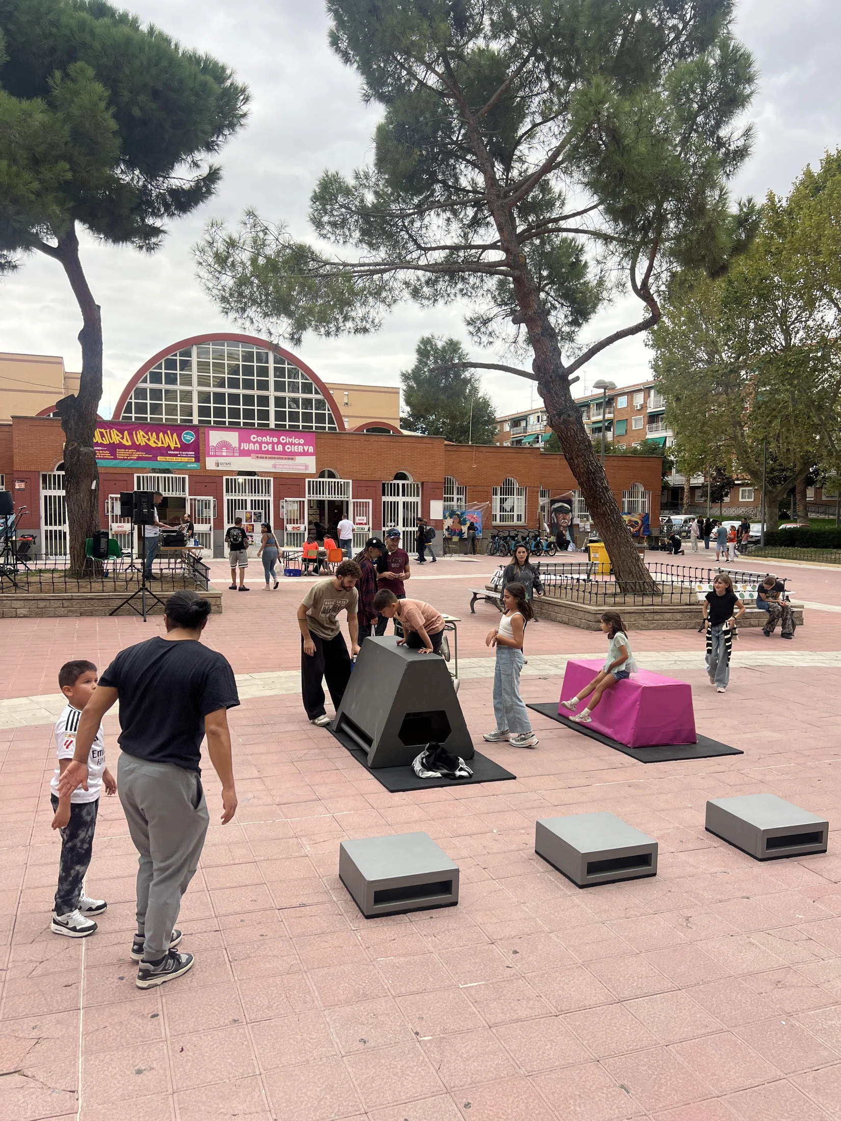 Taller de parkour para alumnado de un colegio en Madrid